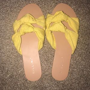 YELLOW brand new sandals! Size 8